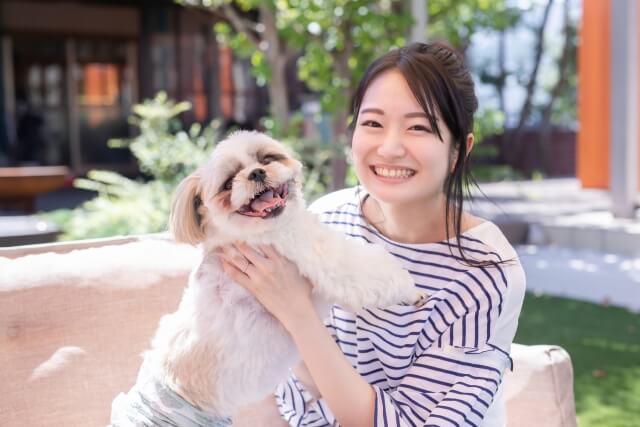 犬と女性